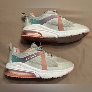 Nautica Kids Gray and Pink Sneakers